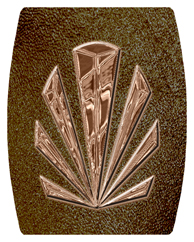 DAREC 602 BZ SH BR Bronze Sunburst Shimmer Brown Background